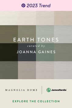 the cover for earth tones magazine, featuring an image of different colors and patterns on it