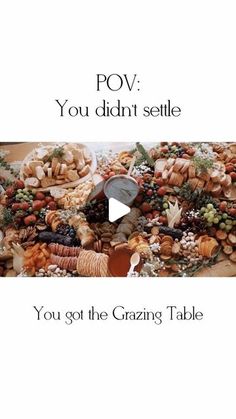 a table full of food with the words pov you didn't selte