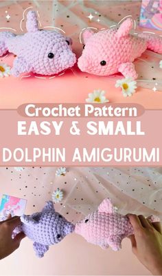 crochet pattern easy and small dolphin amigurum