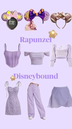 various items are arranged in the shape of disney mouse ears