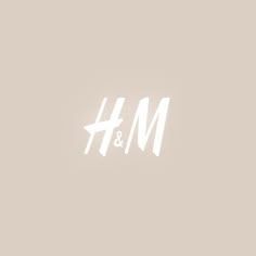 the h & m logo is shown in white