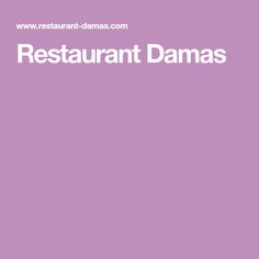 the restaurant damas logo on a purple background