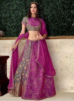 #indianlehengas
#weddinglehengacholi
#lehengacholionline Magenta Pink Bridal Lehenga, Pink Bridal Lehenga, Brocade Lehenga, Fancy Lehenga, Pink Brocade, Raw Silk Lehenga, Party Wear Lehenga Choli, Lehenga Wedding, Lehenga Online