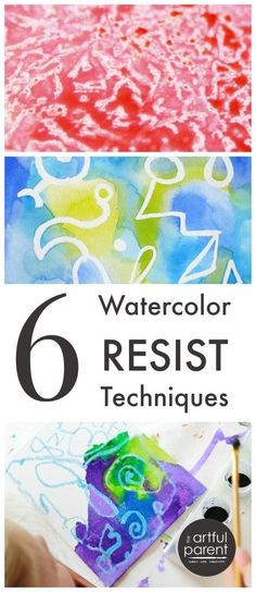 watercolor resist techniques for beginners to use in their art projects, including drawing and painting