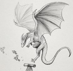 Fly Tattoos, Dragon Fly Tattoo, Tattoos Dragon, Dragon Flying, Fly Drawing, Small Dragon