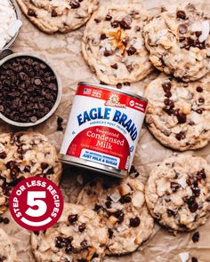 an image of cookies and ice cream with the label eagle brand on it for 5 cents