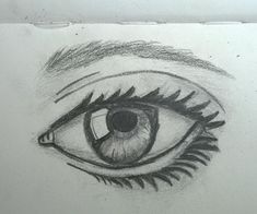 a pencil drawing of an eye