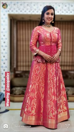 Banaras Dress Patterns, Banaras Frocks For Women, Benaras Long Frock Designs, Lehnga Kurti Designs Latest, Banarasi Long Frocks, Banaras Dress Designs, Benaras Lehenga Designs, Banaras Lehenga Designs, Long Blouse Designs For Lehenga