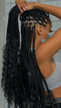 Micro Braids Styles, Big Box Braids Hairstyles, Goddess Braids Hairstyles, Cute Braided Hairstyles, Box Braids Hairstyles For Black Women, Cute Box Braids Hairstyles