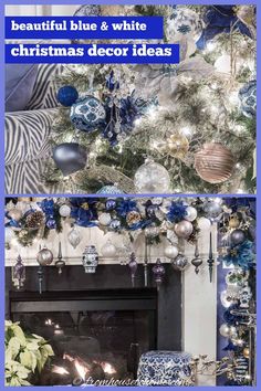 blue and white christmas decor ideas