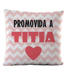 a pink and white pillow with the words,'proma'written on it