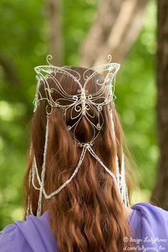 Headpiece Jewelry, Fantasy Jewelry, Tiaras And Crowns, Wire Art, Wire Wrapped Jewelry, Headdress, Locs