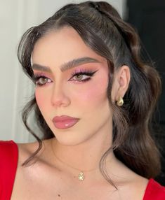 Make Up Fiesta, Pink Prom Makeup Looks, Make Up Rosa, Going Out Makeup, Birthday Makeup, Bridal Makeup Looks