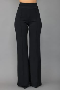 High Waist Pant This are the type of pants that you want in your closet, they are go with everything while creating a great figure. Solid, perfect fit, high waist pants. front line, flared leg design, with a zipper on the back. The fabric is a mixture of polyester and spandex. Flare Pants Outfit Business Casual, Long Pants For Women, Pinstripe Flare Pants, Slack Pants Outfits For Women, Women’s Slacks, Pant Trousers Women Outfit, Different Types Of Trousers, Business Pants Women, Straight Leg Pants Outfit