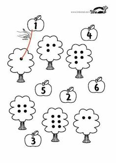 an apple counting game with numbers and apples