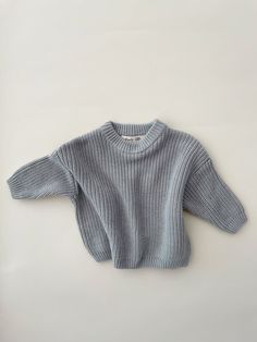 Chunky Knit Sweater - Sage – Purely Little Trendy Gray Chunky Knit Sweater, Soft Knit Cotton Sweater, Cotton Chunky Knit Sweater For Fall, Fall Cotton Chunky Knit Sweater, Fall Chunky Knit Cotton Sweater, Comfortable Soft Knit Cotton Sweater, Oversized Cotton Sweater For Winter, Comfortable Cotton Soft Knit Sweater, Cozy Cotton Sweater With Relaxed Fit