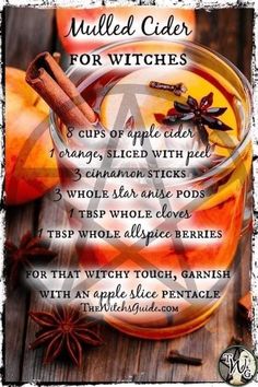 Bad Habit Spell, Samhain Feast, Witches Recipes, Witchy Drinks, Autumn Witchcraft, Magickal Recipes, Yule Food, Krampus Party, Samhain Recipes