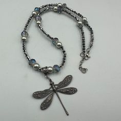 Check out Dragonfly Pendant Necklace Silver Tone Gray Faceted Glass Beaded Whimsical Y2K, the latest item I added on eBay! #eBay #eBaySeller Dragonfly Pendant Necklace, Whimsical Y2k, Whimsical Necklace, Whimsical Jewelry, Brand Name Clothing, Pendant Necklace Silver, Dragonfly Pendant, Faceted Glass, Fashion Jewelry Necklaces