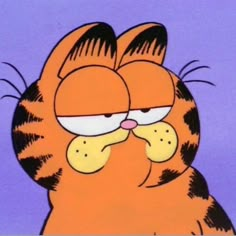 an image of a cartoon cat that is frowning and holding something in it's mouth