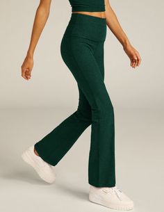 This is the ultimate full-length active pant designed to keep up with your toughest workout and beyond. The only active yoga pant you can wear for work or play, made from our buttery soft Spacedye fabric, it's the perfect blend of fashion and function, and the one piece you'll wear again and again. 5” waistband, sits at natural waist Long length Wide leg opening Uniquely created to flatter every shape Every style we produce is wear-tested on our in-house team to ensure the best fit in every size Toddler Leggings, Bra Dress, Green Hues, Yoga Activewear, Bootcut Pants, Yoga Pant, Beyond Yoga, Maternity Shops, Pants Design