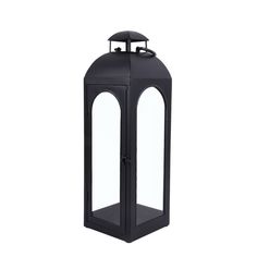 a large black lantern on a white background