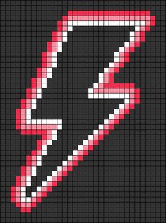 an image of a black and red pixellated pattern with the letter e on it