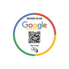 the google logo is shown with qr code