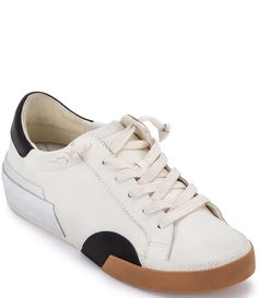 Dolce Vita Zina Leather Lace-Up Sneakers | Dillard's Leather Slip-on Sneakers With Contrasting Heel, Trendy Sneakers With Leather Sole And Flat Heel, Trendy Leather Sneakers With Leather Sole, Trendy Leather Sneakers, Casual Leather Sneakers With Contrasting Heel Counter, Casual Leather Sneakers With Contrasting Heel, Trendy Leather Sneakers With Flat Heel, Zina Sneakers, Dolce Vita Sneakers