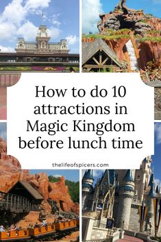 how to do attractions in magic kingdom before lunch time