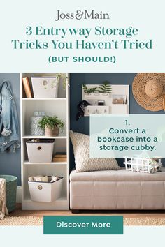 a book cover with the title, 3 ways to organize your storage space and store them