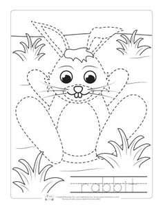 an animal cut out with the word rabbit