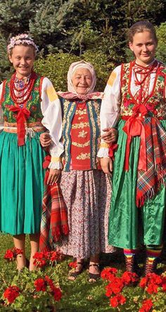 Polish Clothing, Polish Traditions, Polish Folk, Folk Dress, Three Women, Three Graces