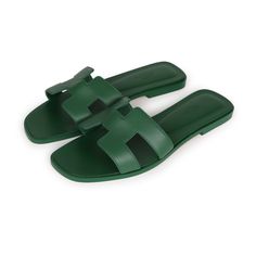 This pair of Oran Sandals are in Vert Electrique Calfskin with the iconic H crossover strap, Vert Electrique Goatskin insole, leather heel, and natural leather sole.Origin: ItalyCondition: New and never wornAccompanied by: Hermes box, dustbags, and carebookSize: 38 EU Green Hermes, Hermes Sandals, Green Sandals, Hermes Oran, Hermes Box, Comfortable Sandals, Natural Leather, Leather Heels, Crossover