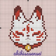 a cross stitch pattern with an owl's head