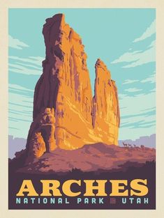 an image of arches national park utah poster