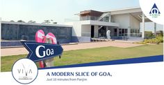 an advertisement for a modern slice of goa