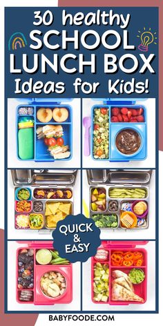 6 different lunch boxes with fruits, veggies, snacks and protein options inside School Lunch Ideas For Kids For Teens, Nut Free Lunches For Kids, Gluten Free Lunches For Kids, Packed Lunch Ideas For Kids, School Lunch Ideas Kids, Kids Lunch Ideas For School, Gf Lunch, School Lunch Box Ideas, Lunch Ideas Kids