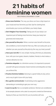 How To Be More Lady Like Tips, Habits Of Feminine Women, Feminine Ways To Communicate, How To Be Attractive Woman, Act Feminine, How To Be Enchanting, Female Must Haves, How To Be Feminine Being A Lady, How To Be Soft Feminine