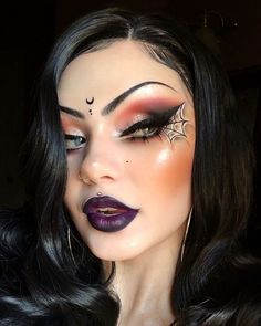 Pretty Witch Makeup, Vampire Makeup, Halloween Makeup Pretty, Witch Makeup, Halloween Eye Makeup, Halloween Makeup Scary