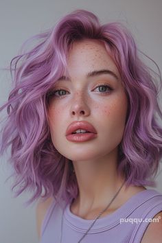 Purple Hair Passion: Exploring the Bold World of Lavender Locks - Puqqu Lavender Hair Colors, Heads Challenge, Bob Hair Color, 100 Heads, Temporary Hair Dye, Extension Hair, Lavender Hair, Hair Color Purple, Pretty Hair Color