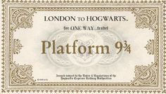 an old harry potter ticket with the number 9 on it