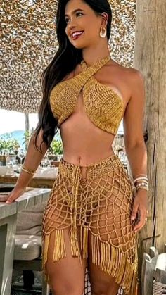 Macrame Clothes, White Lace Maxi Dress, Western Wear Outfits, Crochet Swimwear, Crochet Summer Tops, Cute Spring Outfits, Wool Clothing