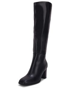 PRICES MAY VARY. 👣【Features】Square toe, stacked chunky block heels, knee high boots, side zipper, thigh high fashion boot, wide calf.Sleek and simple, these classic booties are very versatile and very everyday!There are two different materials to choose from, faux leather or faux suede! 👣【Design】 Heel Height: 3.1" (approx), Shaft height: 16.1".Zippered slip-on design is easy to put on and take off.The soft inner lining and insole will not feel any pain even if you stand for a day. 👣【Match】You Winter Square Toe Platform Boots With Zipper, Winter Platform Boots With Zipper And Square Toe, Knee-high Boots With Block Heel And Zipper Closure, Trendy Knee-high Boots With Zipper And Block Heel, Knee-high Platform Boots With Zipper For Fall, Faux Leather Heeled Boots With Zipper And Block Heel, Faux Leather Block Heel Boots With Zipper, Knee-high Polyurethane Heeled Boots For Winter, Winter Knee-high Polyurethane Heeled Boots