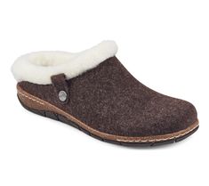 Offering supreme comfort with an easy-going vibe, these slip-on clogs combine a cozy faux fur lining with a laid-back cork footbed to create a low-key look that you'll love to wear again and again. From Earth Brands Footwear. Winter Leather Footbed Slip-on Clogs, Comfortable Winter Clogs With Textured Footbed, Winter Slip-on Clogs With Leather Footbed, Comfortable Clogs With Textured Footbed For Winter, Comfortable Mules With Leather Footbed For Winter, Comfy Clogs With Cushioned Footbed, Cozy Slip-on Clogs With Textured Footbed, Winter Cozy Clogs With Cushioned Footbed, Cozy Winter Clogs With Cushioned Footbed