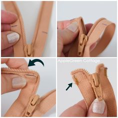 the instructions for how to open an apple zipper