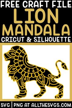 the lion mandala logo is shown in black and gold