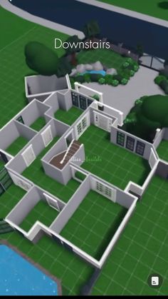 Blox Burg, Bloxburg Houses, Bloxburg Builds, Bloxburg Modern, House Bloxburg, Decal Codes, House Floor Design, Bloxburg Ideas