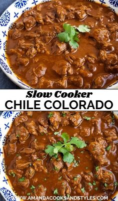 Easy Chile Colorado Recipe - Simple and delicious homemade Chile Colorado with beef cooked low and slow in your slow cooker. Serve with tortillas with rice and beans, and more. Crock Pot Beef Chili Recipe, Slow Cooker Chile Colorado, Crockpot Carne Guisada Slow Cooker, Mexican Food Recipes Slow Cooker, Chili Colorado Crockpot, Beef Tip Chili Recipe, Slow Cooker Beef Chunks, Slow Cooker Chili Colorado, Chile Soup Recipes