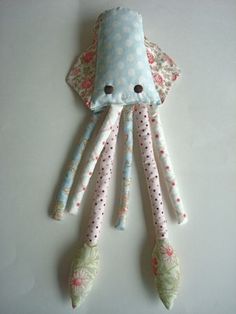 an octopus made out of fabric on a table