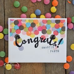 congratulations card with confetti on it